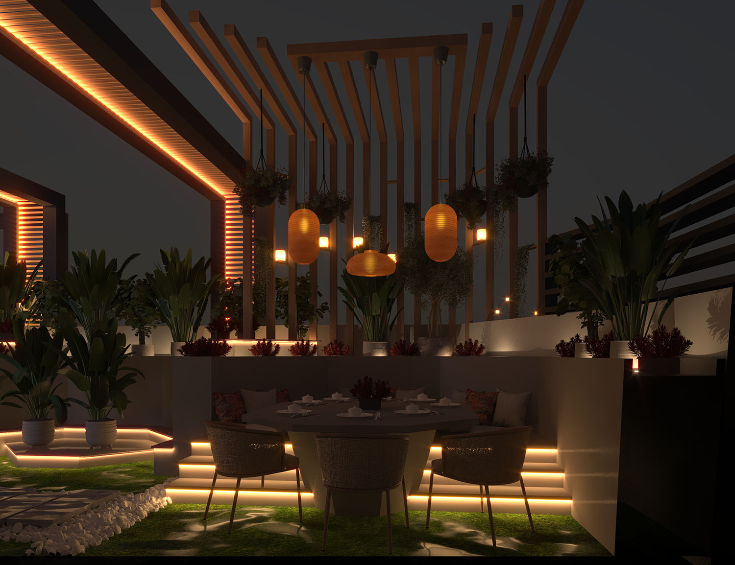 Roof Garden - Villa Rawdet Al7amam