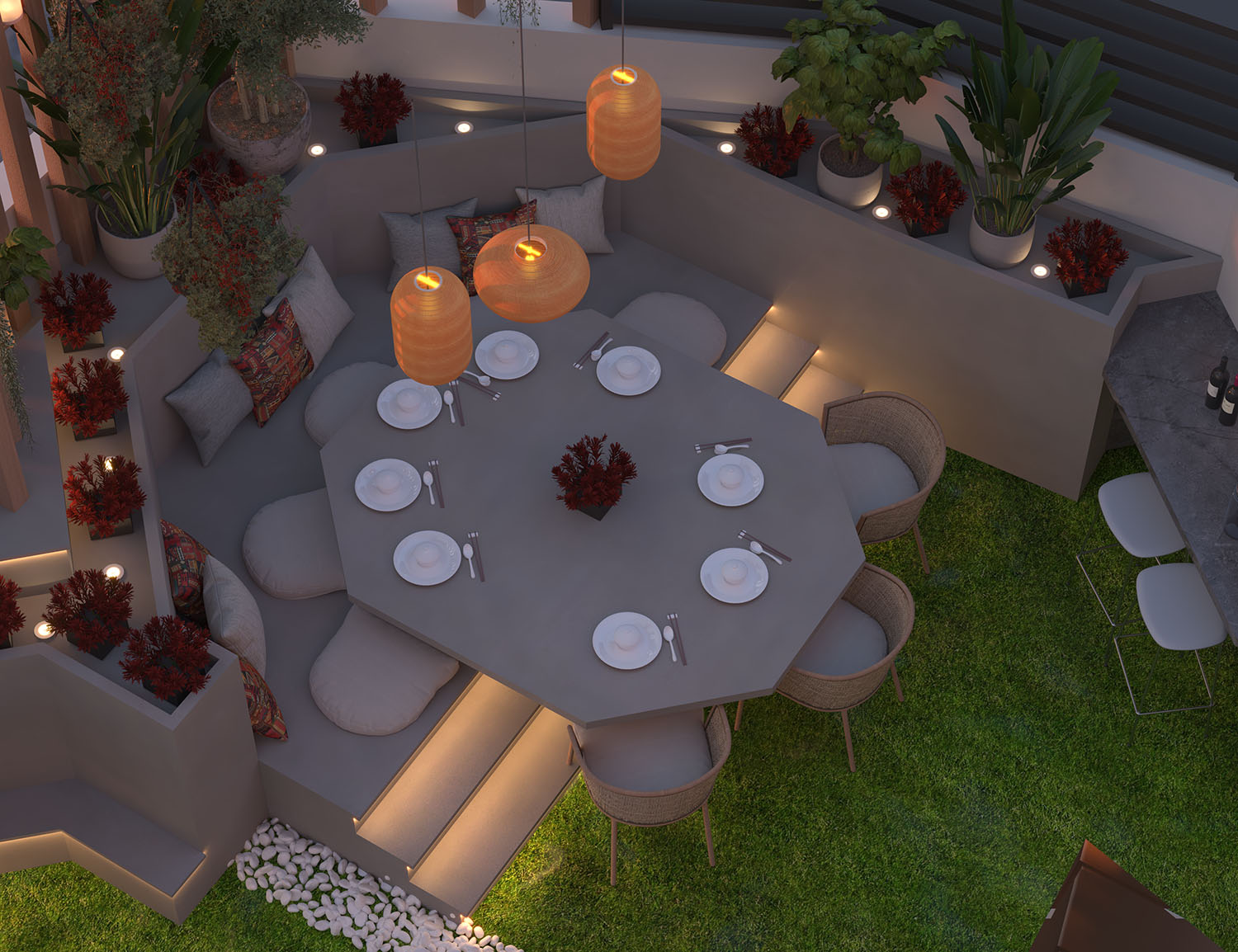 Roof Garden - Villa Rawdet Al7amam