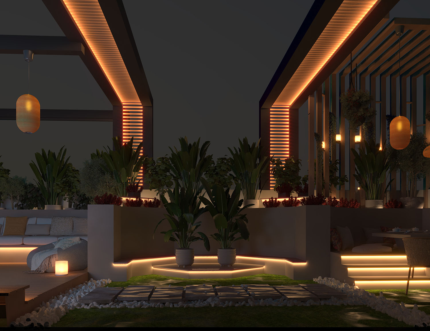 Roof Garden - Villa Rawdet Al7amam