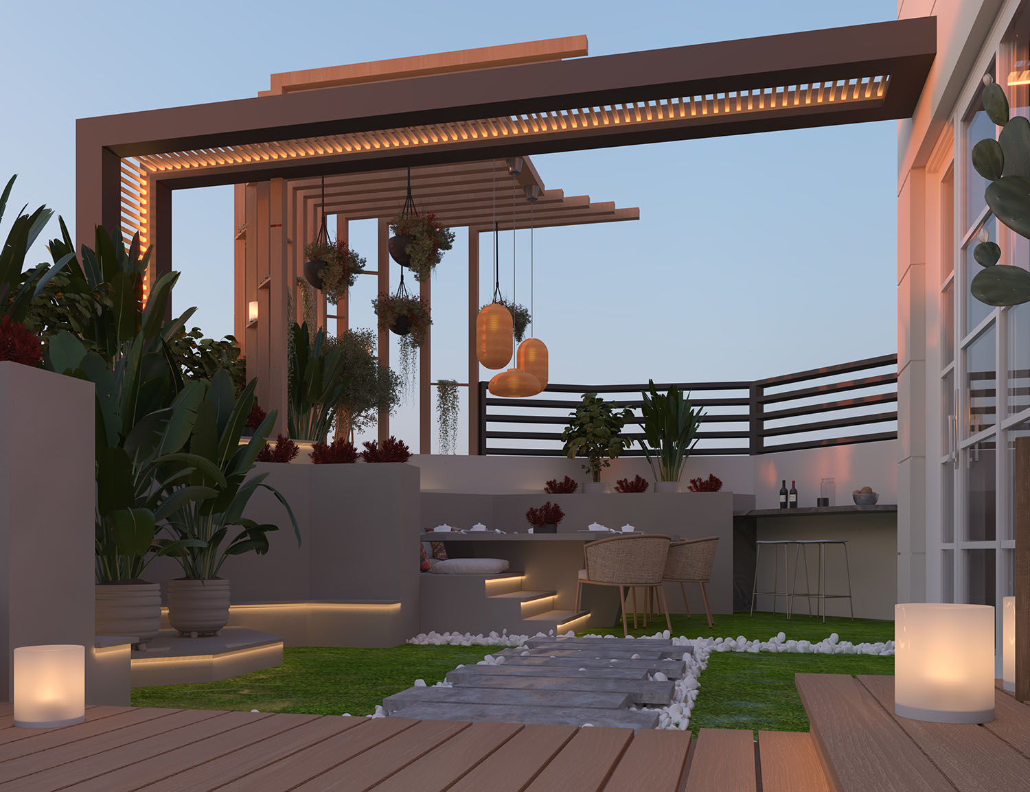 Roof Garden - Villa Rawdet Al7amam